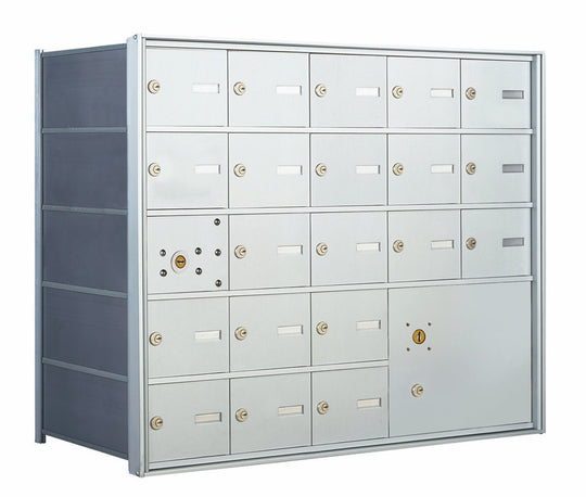 20 Tenant Doors with 1 Master Door and 1 Parcel Locker - 1400 Series USPS 4B+ Approved Horizontal Replacement Mailbox - Model 140055PLA - Select Commercial Mailboxes