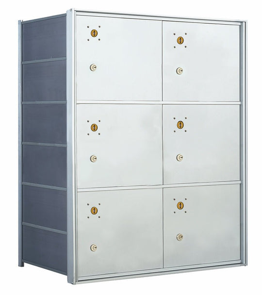 6 Parcel Lockers - 1400 Series USPS 4B+ Approved Horizontal Replacement Mailbox - Model 140064PLA - Select Commercial Mailboxes