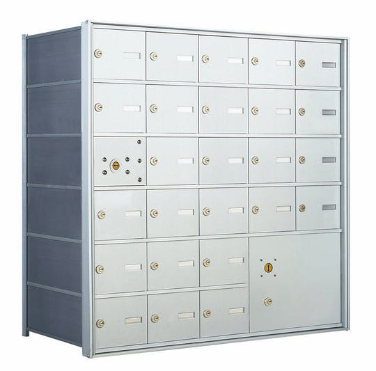 25 Tenant Doors with 1 Master Door and 1 Parcel Locker - 1400 Series USPS 4B+ Approved Horizontal Replacement Mailbox - Model 140065PLA - Select Commercial Mailboxes