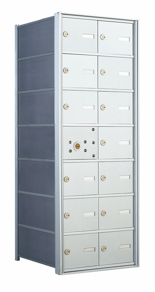 13 Tenant Doors with 1 Master Door Custom Unit - 1400 Series USPS 4B+ Approved Horizontal Replacement Mailbox - Model 140072 - SP - Select Commercial Mailboxes
