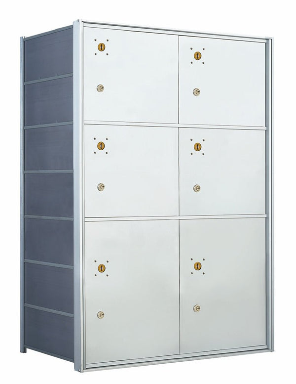 6 Parcel Lockers - 1400 Series USPS 4B+ Approved Horizontal Replacement Mailbox - Model 140074PLA - Select Commercial Mailboxes
