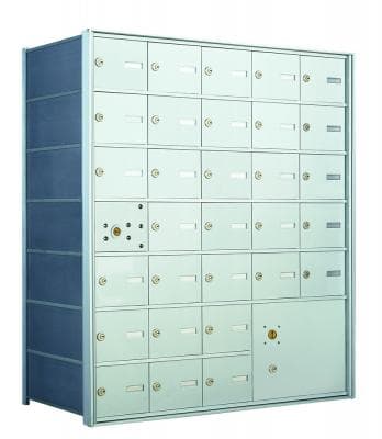 30 Tenant Doors with 1 Master Door and 1 Parcel Locker - 1400 Series USPS 4B+ Approved Horizontal Replacement Mailbox - Model 140075PLA - Select Commercial Mailboxes