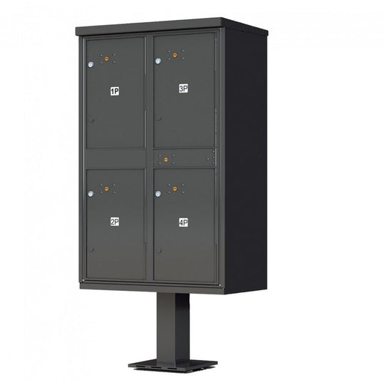 Florence 1590 - T2 commercial parcel locker, 4 package lockers - Select Commercial Mailboxes