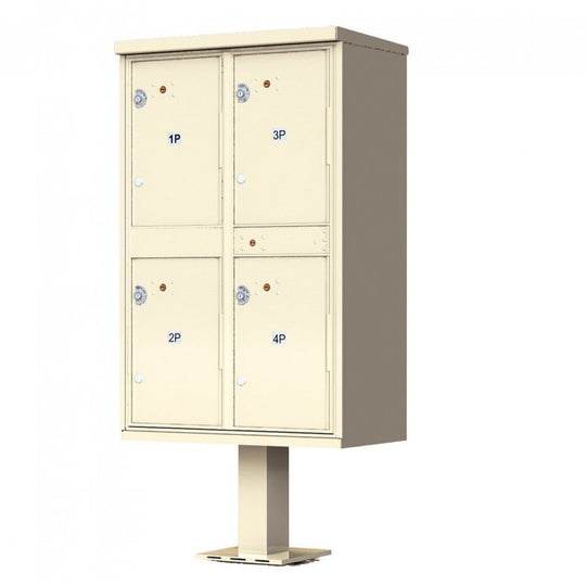 Florence 1590 - T2 commercial parcel locker, 4 package lockers - Select Commercial Mailboxes