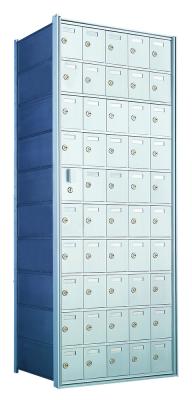 Standard 50 Door Horizontal Mailbox Unit - Front Loading - (49 Useable; 10 High) 1600105A - Select Commercial Mailboxes