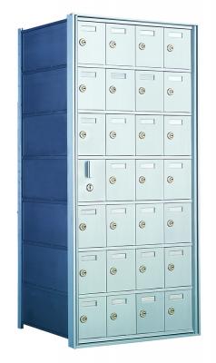Standard 28 Door Horizontal Mailbox Unit - Front Loading - (27 Useable; 7 High) 160074A - Select Commercial Mailboxes