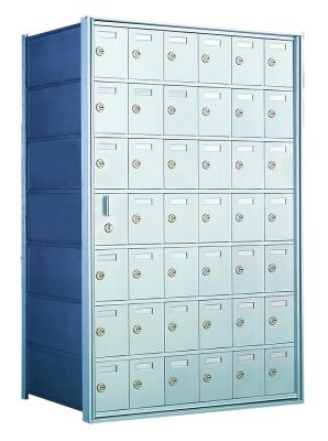 Standard 42 Door Horizontal Mailbox Unit - Front Loading - (41 Useable; 7 High) 160076A - Select Commercial Mailboxes
