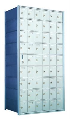Standard 54 Door Horizontal Mailbox Unit - Front Loading - (53 Useable; 9 High) 160096A - Select Commercial Mailboxes