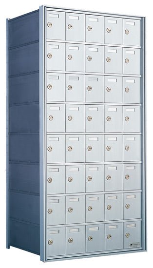 Standard 40 Door 8 High Horizontal Mailbox Unit - Rear Loading - 170085A - Select Commercial Mailboxes