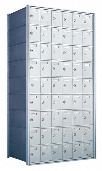 Custom 54 Door 9 High Horizontal Mailbox Unit - Rear Loading - 170096 - SP - Select Commercial Mailboxes