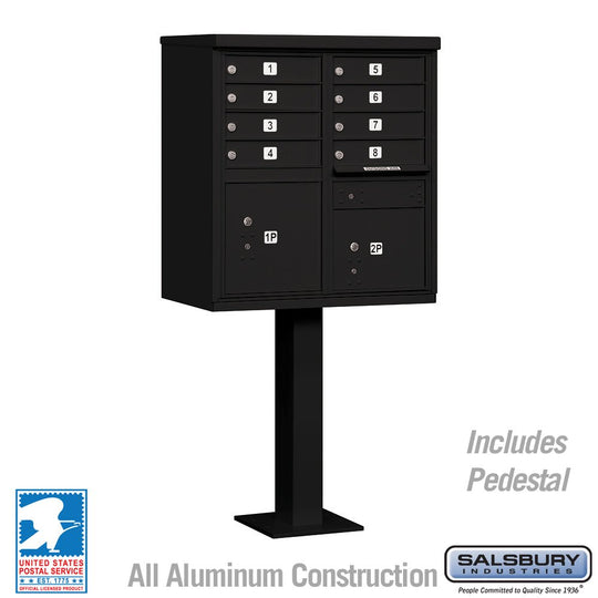 Salsbury 4 Tenant Doors and 2 Parcel Lockers Cluster Box Unit (CBU) Mailbox with USPS Access - Model 3305 - Select Commercial Mailboxes
