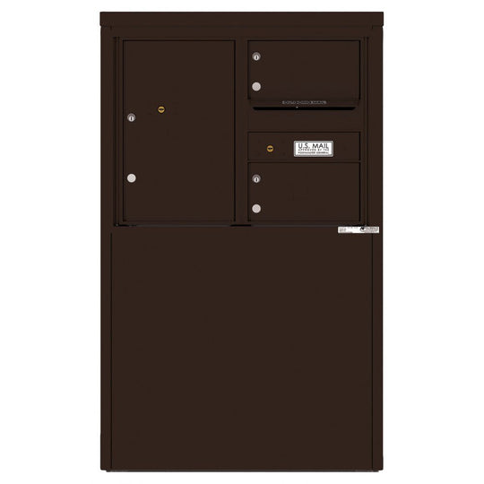 2 Tenant Doors with 1 Parcel Locker and Outgoing Mail Compartment - 4C Depot Mailbox Module - 4C06D - 02 - D - Select Commercial Mailboxes
