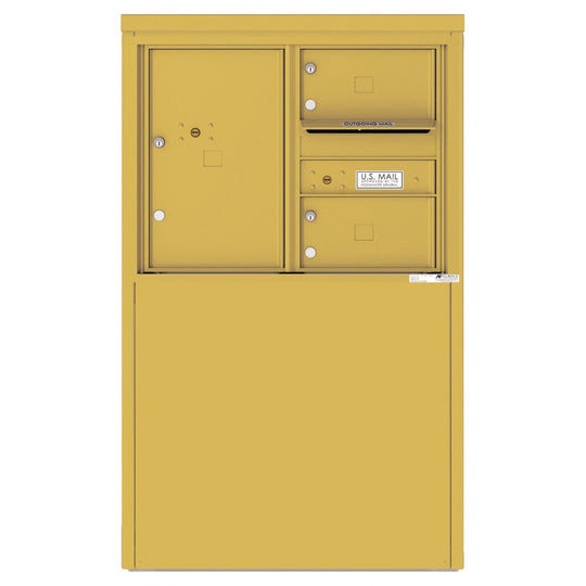 2 Tenant Doors with 1 Parcel Locker and Outgoing Mail Compartment - 4C Depot Mailbox Module - 4C06D - 02 - D - Select Commercial Mailboxes
