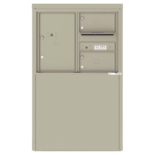 2 Tenant Doors with 1 Parcel Locker and Outgoing Mail Compartment - 4C Depot Mailbox Module - 4C06D - 02 - D - Select Commercial Mailboxes