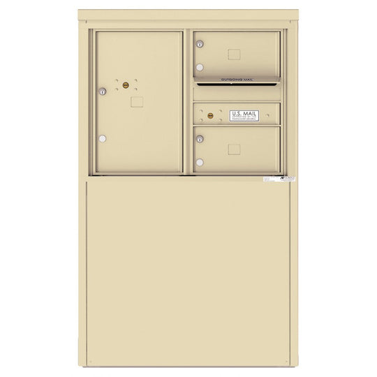 2 Tenant Doors with 1 Parcel Locker and Outgoing Mail Compartment - 4C Depot Mailbox Module - 4C06D - 02 - D - Select Commercial Mailboxes