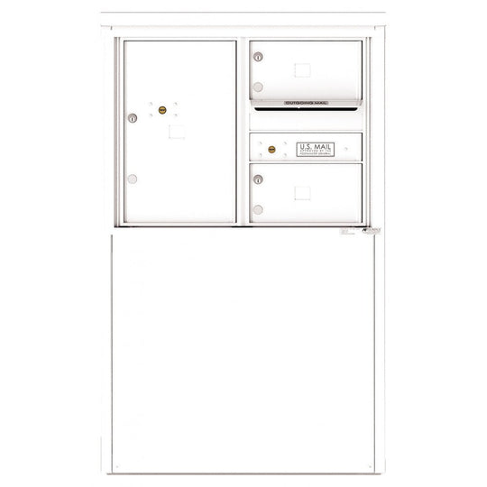 2 Tenant Doors with 1 Parcel Locker and Outgoing Mail Compartment - 4C Depot Mailbox Module - 4C06D - 02 - D - Select Commercial Mailboxes