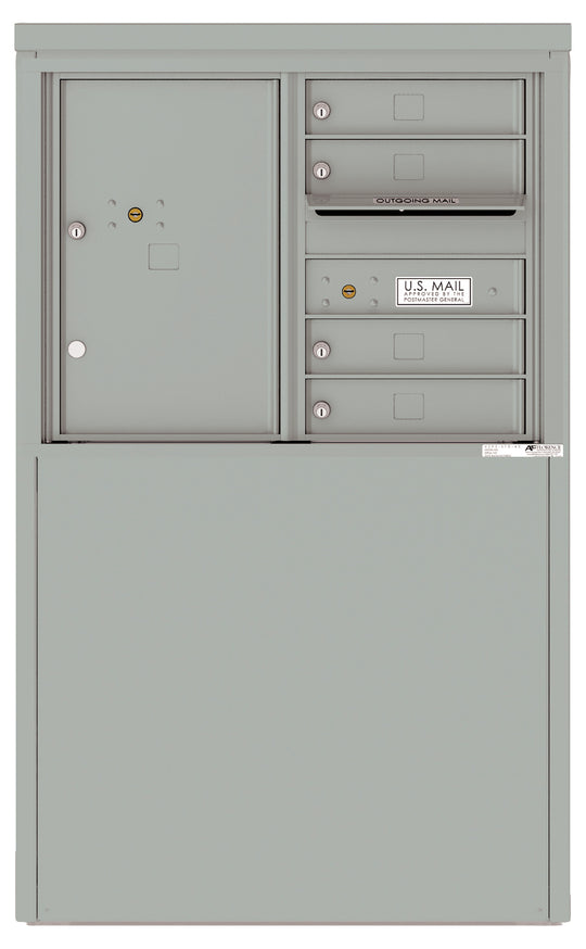 4 Tenant Doors with 1 Parcel Locker and Outgoing Mail Compartment - 4C Depot Mailbox Module - 4C06D - 04 - D - Select Commercial Mailboxes