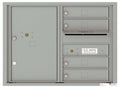 4 Tenant Doors with 1 Parcel Locker and Outgoing Mail Compartment - 4C Wall Mount 6-High Mailboxes - 4C06D-04