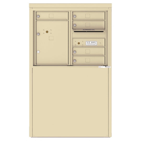 5 Tenant Doors with 1 Parcel Locker and Outgoing Mail Compartment - 4C Depot Mailbox Module - 4C06D - 05 - D - Select Commercial Mailboxes
