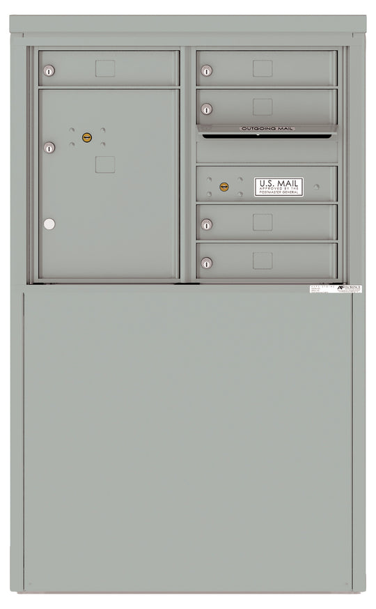 5 Tenant Doors with 1 Parcel Locker and Outgoing Mail Compartment - 4C Depot Mailbox Module - 4C06D - 05 - D - Select Commercial Mailboxes