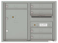 5 Tenant Doors with 1 Parcel Locker and Outgoing Mail Compartment - 4C Wall Mount 6-High Mailboxes - 4C06D-05