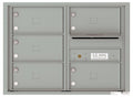 5 Oversized Tenant Doors with Outgoing Mail Compartment - 4C Wall Mount 6-High Mailboxes - 4C06D-05X