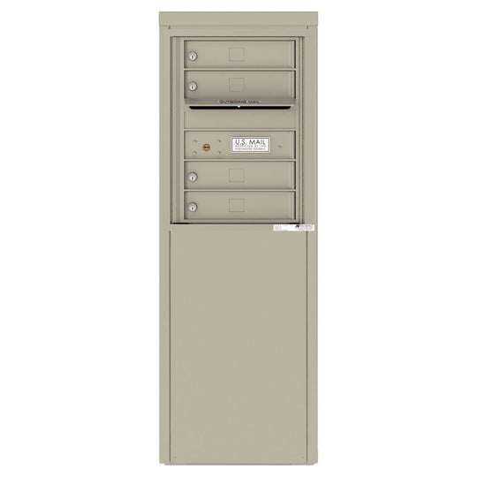 4 Tenant Doors with one Outgoing Mail Compartment - 4C Depot Mailbox Module - 4C06S - 04 - D - Select Commercial Mailboxes