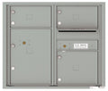 3 Oversized Tenant Doors with 1 Parcel Locker and Outgoing Mail Compartment - 4C Wall Mount 7-High Mailboxes - 4C07D-03