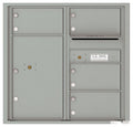 4 Oversized Tenant Doors with 1 Parcel Locker and Outgoing Mail Compartment - 4C Wall Mount 8-High Mailboxes - 4C08D-04