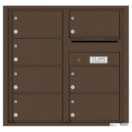 7 Oversized Tenant Doors with Outgoing Mail Compartment - 4C Wall Mount 8 - High Mailboxes - 4C08D - 07 - Select Commercial Mailboxes
