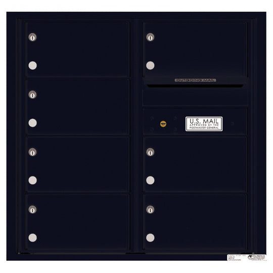 7 Oversized Tenant Doors with Outgoing Mail Compartment - 4C Wall Mount 8 - High Mailboxes - 4C08D - 07 - Select Commercial Mailboxes