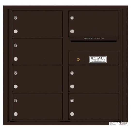 7 Oversized Tenant Doors with Outgoing Mail Compartment - 4C Wall Mount 8 - High Mailboxes - 4C08D - 07 - Select Commercial Mailboxes