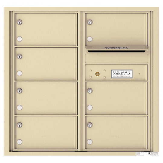 7 Oversized Tenant Doors with Outgoing Mail Compartment - 4C Wall Mount 8 - High Mailboxes - 4C08D - 07 - Select Commercial Mailboxes