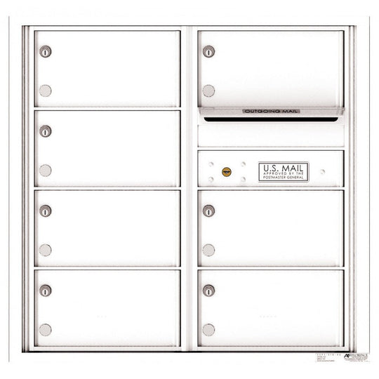 7 Oversized Tenant Doors with Outgoing Mail Compartment - 4C Wall Mount 8 - High Mailboxes - 4C08D - 07 - Select Commercial Mailboxes