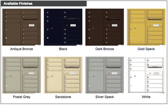 9 Tenant Doors with 1 Parcel Locker and Outgoing Mail Compartment - 4C Wall Mount 8 - High Mailboxes - 4C08D - 09 - Select Commercial Mailboxes
