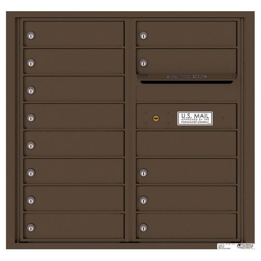 13 Tenant Doors with Outgoing Mail Compartment - 4C Wall Mount 8 - High Mailboxes - 4C08D - 13 - Select Commercial Mailboxes