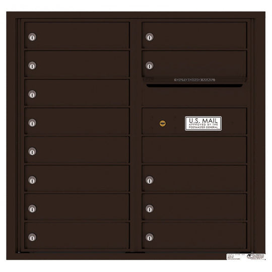13 Tenant Doors with Outgoing Mail Compartment - 4C Wall Mount 8 - High Mailboxes - 4C08D - 13 - Select Commercial Mailboxes
