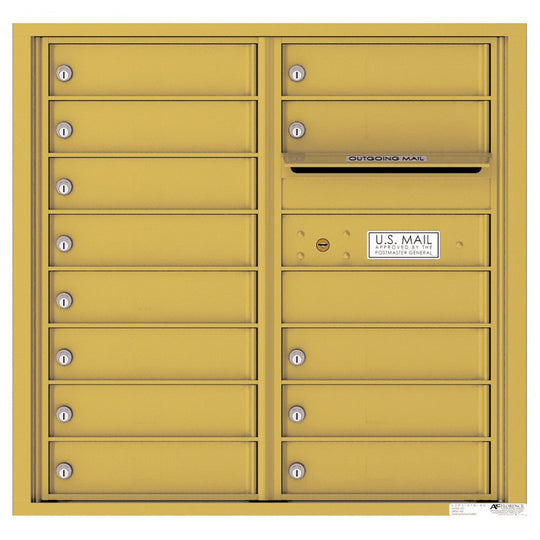 13 Tenant Doors with Outgoing Mail Compartment - 4C Wall Mount 8 - High Mailboxes - 4C08D - 13 - Select Commercial Mailboxes