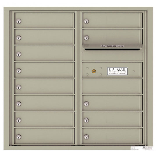 13 Tenant Doors with Outgoing Mail Compartment - 4C Wall Mount 8 - High Mailboxes - 4C08D - 13 - Select Commercial Mailboxes