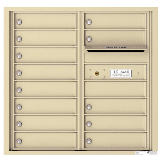 13 Tenant Doors with Outgoing Mail Compartment - 4C Wall Mount 8 - High Mailboxes - 4C08D - 13 - Select Commercial Mailboxes