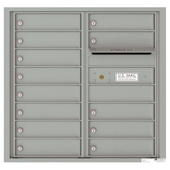 13 Tenant Doors with Outgoing Mail Compartment - 4C Wall Mount 8 - High Mailboxes - 4C08D - 13 - Select Commercial Mailboxes