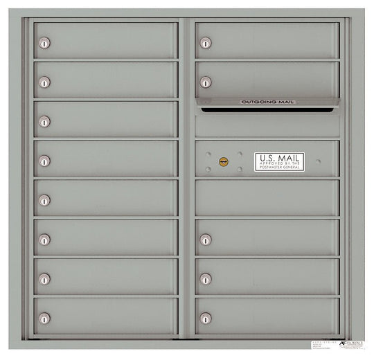 13 Tenant Doors with Outgoing Mail Compartment - 4C Wall Mount 8 - High Mailboxes - 4C08D - 13 - Select Commercial Mailboxes
