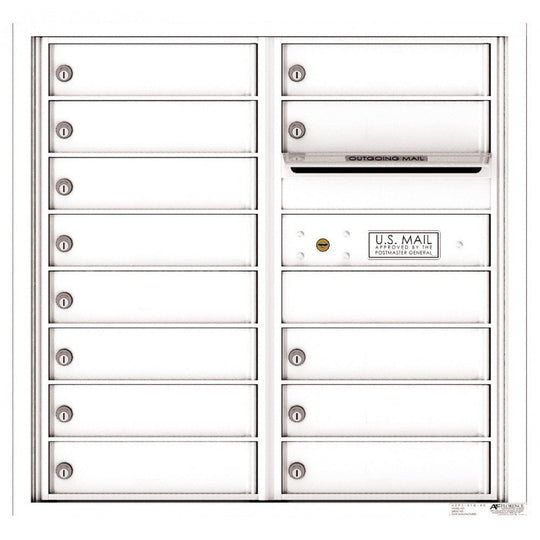 13 Tenant Doors with Outgoing Mail Compartment - 4C Wall Mount 8 - High Mailboxes - 4C08D - 13 - Select Commercial Mailboxes