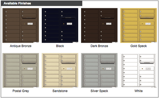 13 Tenant Doors with Outgoing Mail Compartment - 4C Wall Mount 8 - High Mailboxes - 4C08D - 13 - Select Commercial Mailboxes