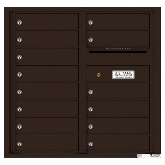 14 Tenant Doors with Outgoing Mail Compartment - 4C Wall Mount 8 - High Mailboxes - 4C08D - 14 - Select Commercial Mailboxes