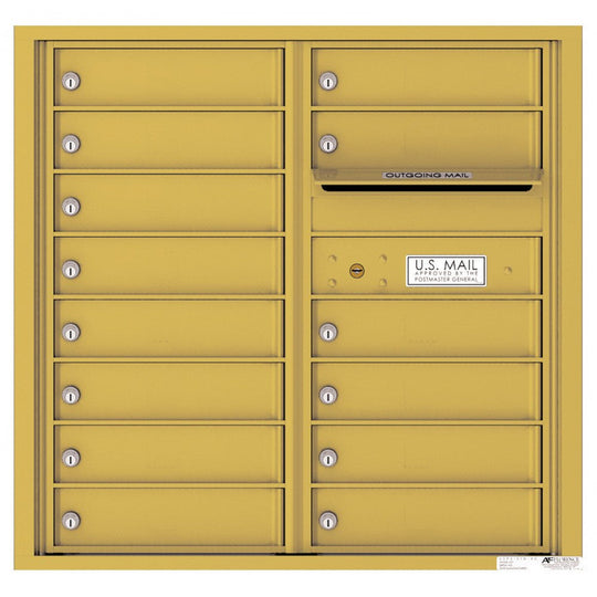 14 Tenant Doors with Outgoing Mail Compartment - 4C Wall Mount 8 - High Mailboxes - 4C08D - 14 - Select Commercial Mailboxes