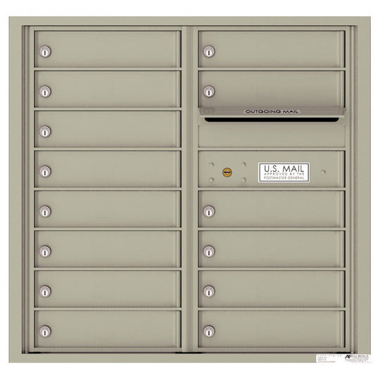 14 Tenant Doors with Outgoing Mail Compartment - 4C Wall Mount 8 - High Mailboxes - 4C08D - 14 - Select Commercial Mailboxes