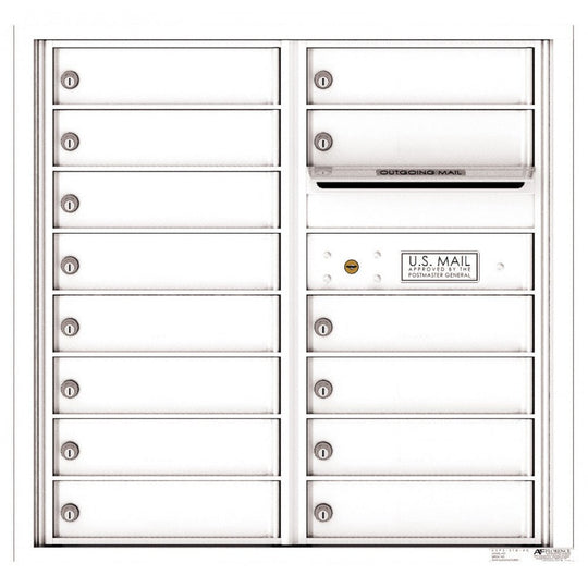 14 Tenant Doors with Outgoing Mail Compartment - 4C Wall Mount 8 - High Mailboxes - 4C08D - 14 - Select Commercial Mailboxes