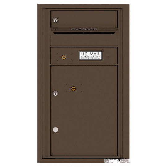 1 Tenant Doors with 1 Parcel Locker and Outgoing Mail Compartment - 4C Wall Mount 8 - High Mailboxes - 4C08S - 01 - Select Commercial Mailboxes