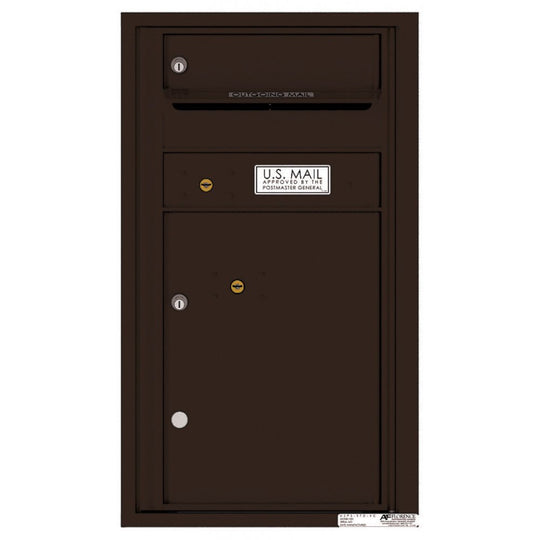 1 Tenant Doors with 1 Parcel Locker and Outgoing Mail Compartment - 4C Wall Mount 8 - High Mailboxes - 4C08S - 01 - Select Commercial Mailboxes